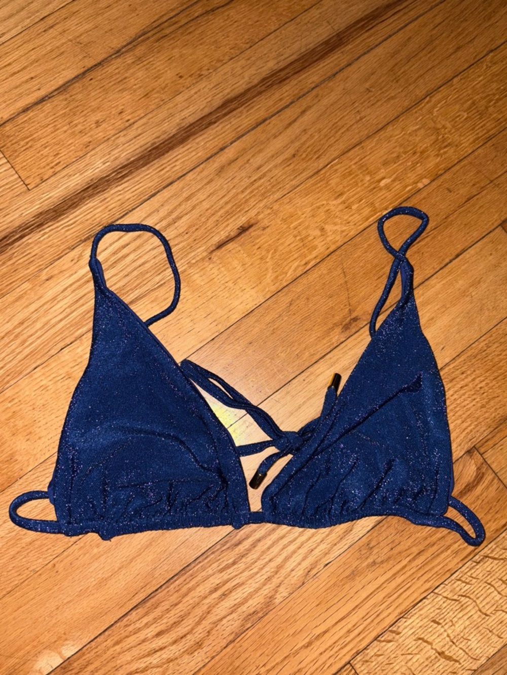 Monday Swimwear Lurex Glitter Bikini Top